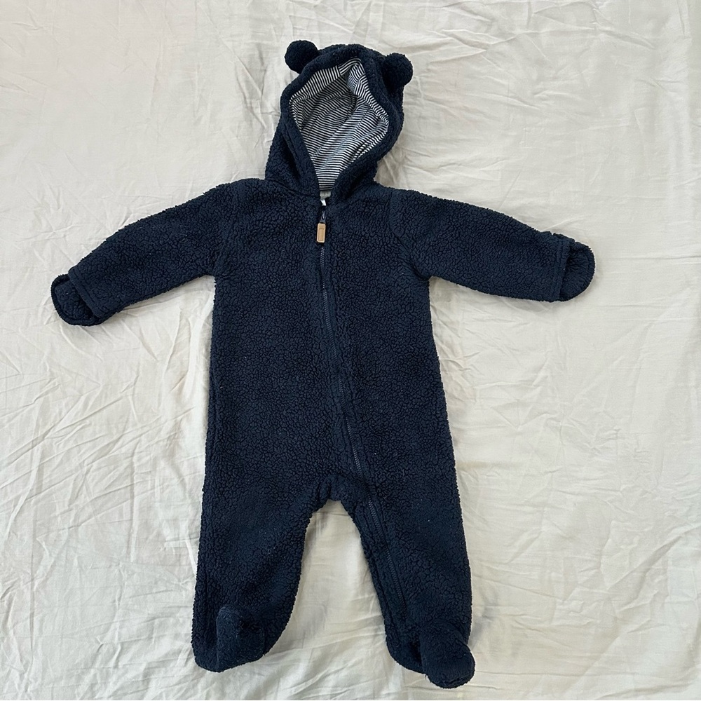 Carter’s  9M Baby Bear Hood Zip-up Thermal Jumpsuit